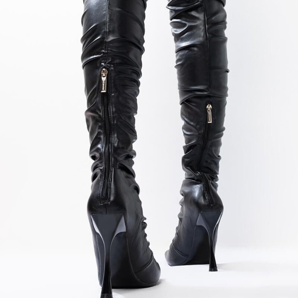 ALL IN THIGH HIGH STILETTO BOOT - Picture 6 of 7